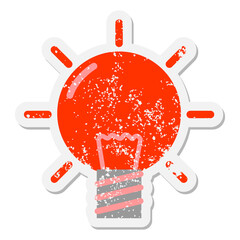 red light bulb grunge sticker