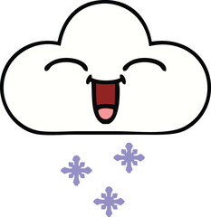 cute cartoon snow cloud