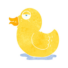 retro cartoon rubber duck