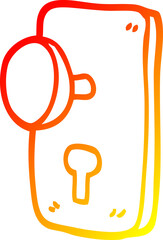 Obraz premium warm gradient line drawing cartoon door handle