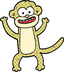 comic book style cartoon monkey