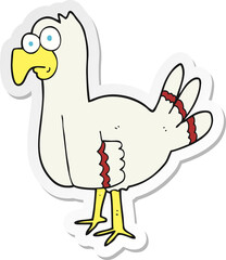 sticker of a cartoon bird