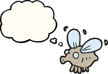 thought bubble cartoon fly
