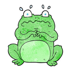 textured cartoon funny frog