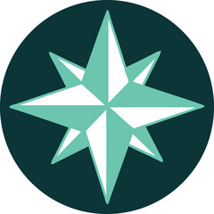 tattoo style icon of a star