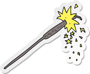 sticker of a cartoon sparkler