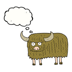 thought bubble cartoon hairy cow