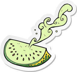 sticker of a cartoon melon