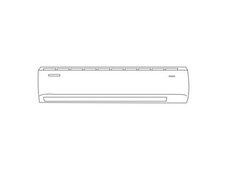  Air conditioner vector design and line art.  Air conditioner vector images.  Air conditioner isolated white background.