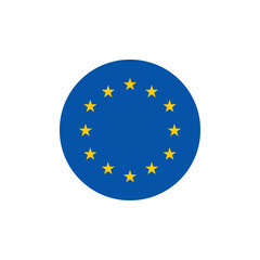 European union flag icon. Badge european union vector desing. - obrazy, fototapety, plakaty