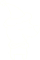 Christmas Bear Chalk Drawing