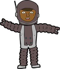 cartoon astronaut © lineartestpilot