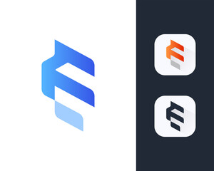 Minimal Innovative E Letter logo Design. Premium E-Letter Business Logo