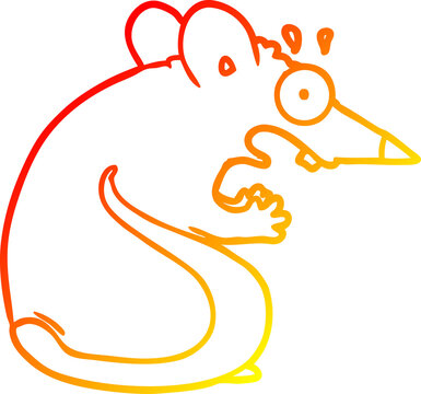 gradient outline rat scared expression clip art preview
