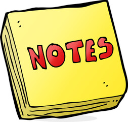 cartoon notes pad