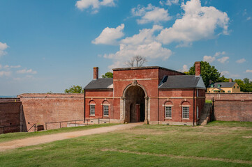 Fototapeta na wymiar Historic Fort on the Potomac River, Fort Washington Maryland USA, Fort Washington, Maryland