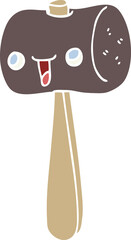 flat color style cartoon mallet