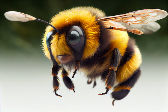 Flugakrobatin mit pelzigem K&ouml;rper: Die Hummel im Detail - Generative Ai