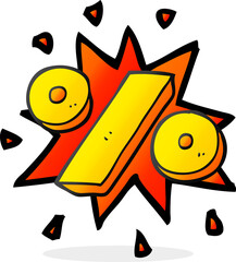 cartoon percentage symbol