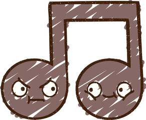 Musical Note Chalk Drawing