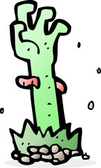 cartoon zombie hand