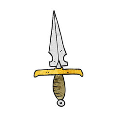 textured cartoon dagger