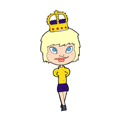 cartoon person wearing crown