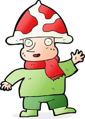 cartoon mushroom man
