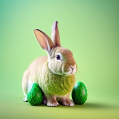 Fototapeta na wymiar Cute rabbit, Easter Bunny. Generative AI