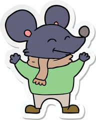 Naklejka premium sticker of a cartoon mouse
