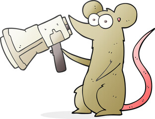 cartoon mouse with megaphone