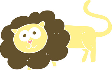 flat color illustration of a cartoon animals