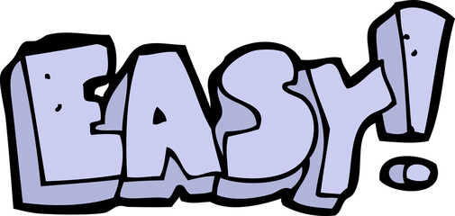 cartoon easy sign