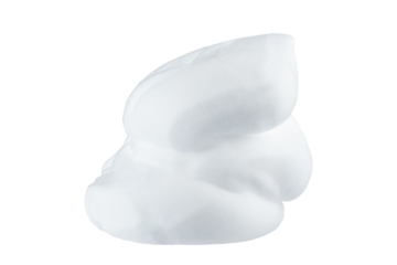 Shaving foam isolated on white background. Full Depth of field. Focus stacking. PNG