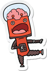 sticker of a cartoon robot