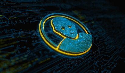 Social media chat and artificial intelligence symbol digital concept 3d illustration