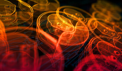 Social media chat and artificial intelligence symbol digital concept 3d illustration