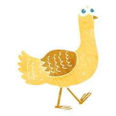 retro cartoon bird