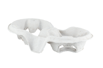 Takeaway cup holder Isolated on white background. Full Depth of field. Focus stacking. PNG