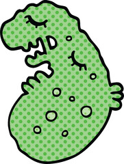 comic book style cartoon germ