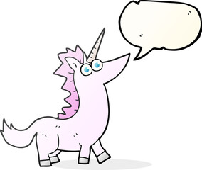 speech bubble cartoon unicorn