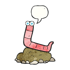 texture speech bubble cartoon worm