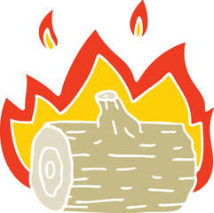 quirky hand drawn cartoon campfire