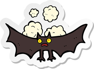 sticker of a cartoon bat
