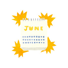 retro cartoon calendar showing month of