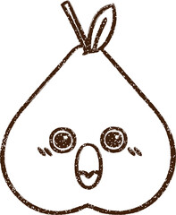Pear Charcoal Drawing