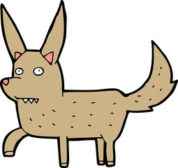 Naklejka premium cartoon wild dog