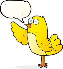 speech bubble cartoon bird