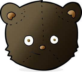 cartoon black bear head