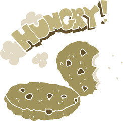 flat color illustration of a cartoon cookies